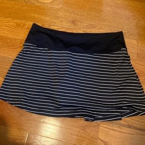 Striped athletic skirt, perfect for golf or tennis